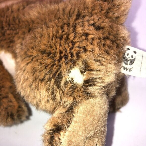 WWF Meerkat Plush Stuffed Animal 8" Teddy Bear Toy Tan Brown Cream Standing - Picture 6 of 10